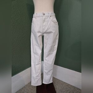 Banana Rebublic White Tapered-Leg Jeans